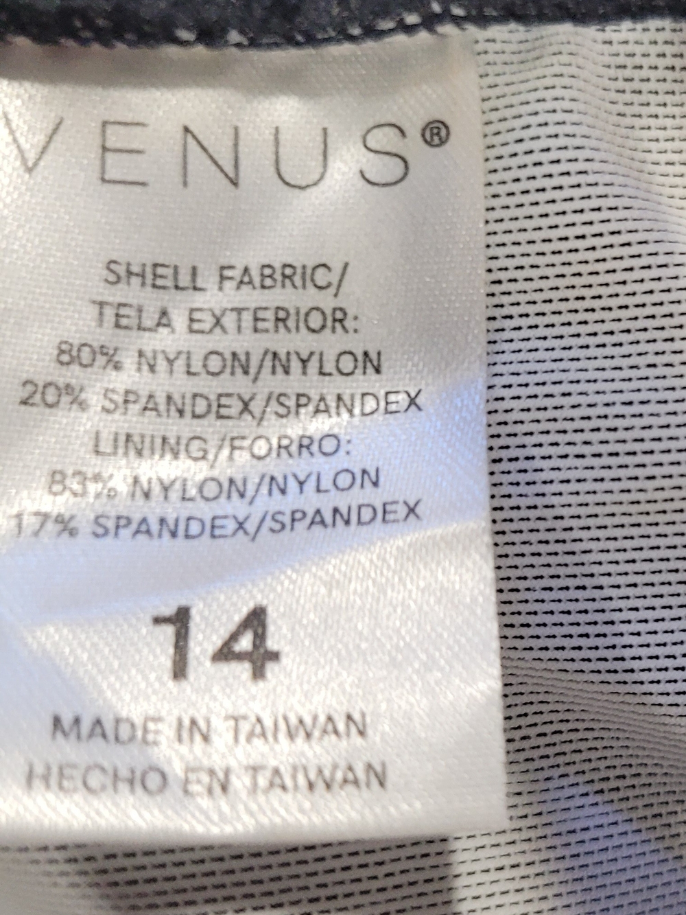 VENUS White and Black One-Piece Swim Top with Side Panels - Picture 2 of 4